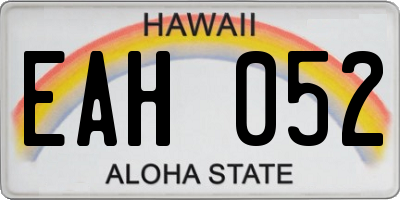 HI license plate EAH052