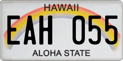 HI license plate EAH055