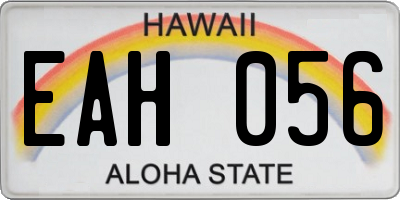 HI license plate EAH056