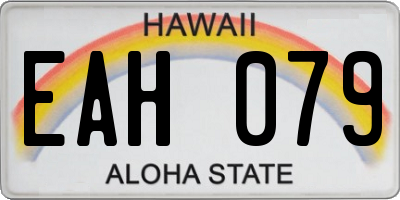 HI license plate EAH079