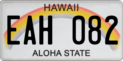 HI license plate EAH082