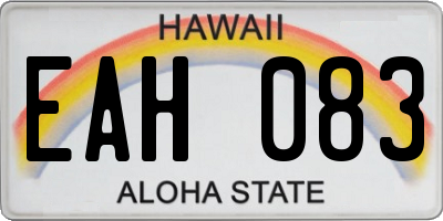 HI license plate EAH083