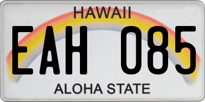 HI license plate EAH085