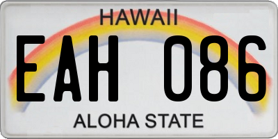 HI license plate EAH086