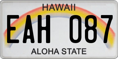 HI license plate EAH087