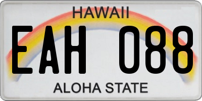 HI license plate EAH088