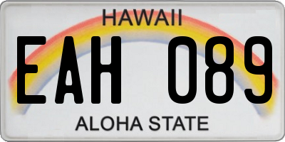 HI license plate EAH089