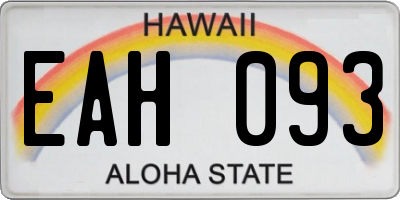 HI license plate EAH093