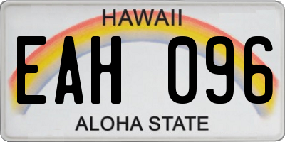 HI license plate EAH096