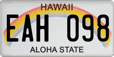 HI license plate EAH098