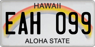 HI license plate EAH099