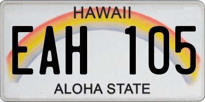 HI license plate EAH105