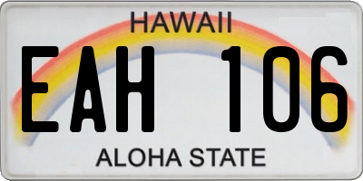 HI license plate EAH106