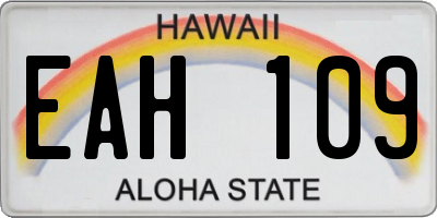 HI license plate EAH109