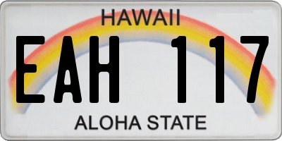 HI license plate EAH117