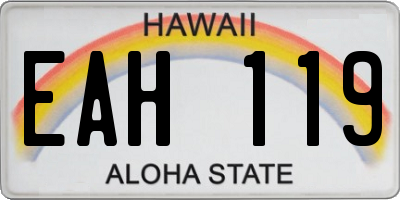 HI license plate EAH119