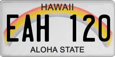 HI license plate EAH120