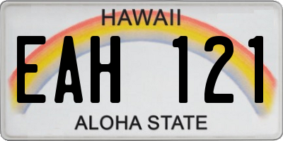 HI license plate EAH121