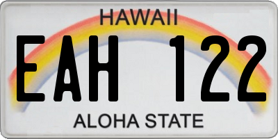 HI license plate EAH122