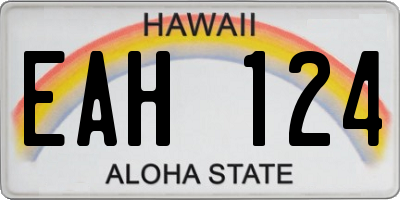 HI license plate EAH124