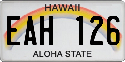 HI license plate EAH126