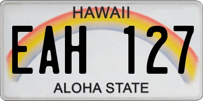 HI license plate EAH127