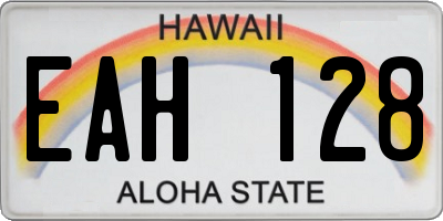 HI license plate EAH128