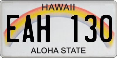 HI license plate EAH130