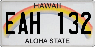 HI license plate EAH132