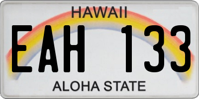 HI license plate EAH133