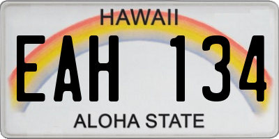 HI license plate EAH134