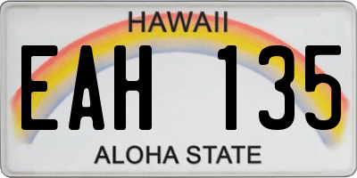 HI license plate EAH135