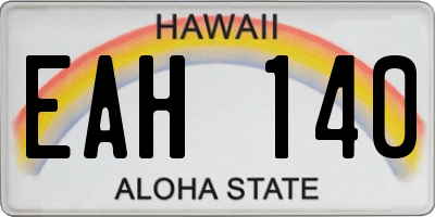 HI license plate EAH140