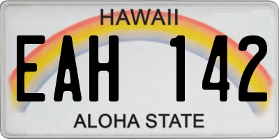 HI license plate EAH142