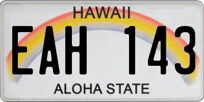 HI license plate EAH143