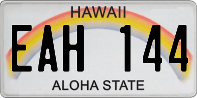 HI license plate EAH144