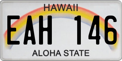 HI license plate EAH146