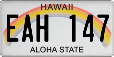 HI license plate EAH147