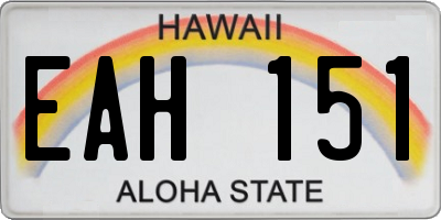 HI license plate EAH151