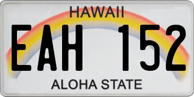 HI license plate EAH152