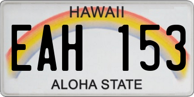 HI license plate EAH153