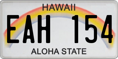 HI license plate EAH154