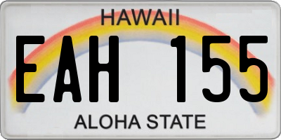 HI license plate EAH155