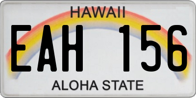 HI license plate EAH156