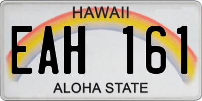 HI license plate EAH161