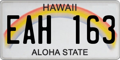 HI license plate EAH163