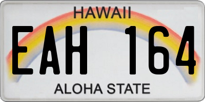 HI license plate EAH164