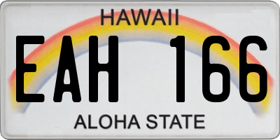 HI license plate EAH166