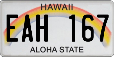 HI license plate EAH167