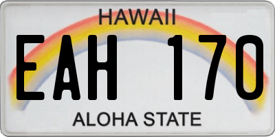 HI license plate EAH170